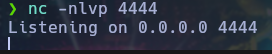 netcat en escucha por el puerto 4444